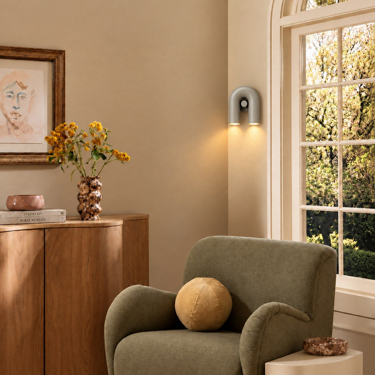 Curved U-Shape LED Wall Sconce