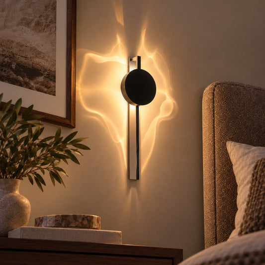 Mirrored Chrome Wall Sconce Adjustable LED Reflection