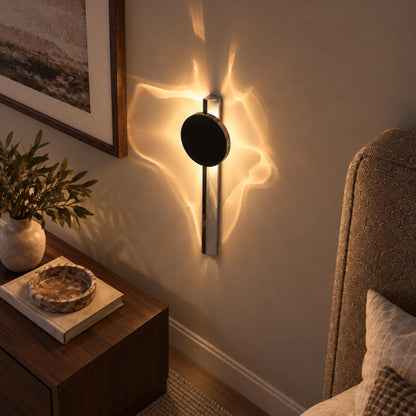 Mirrored Chrome Wall Sconce Adjustable LED Reflection