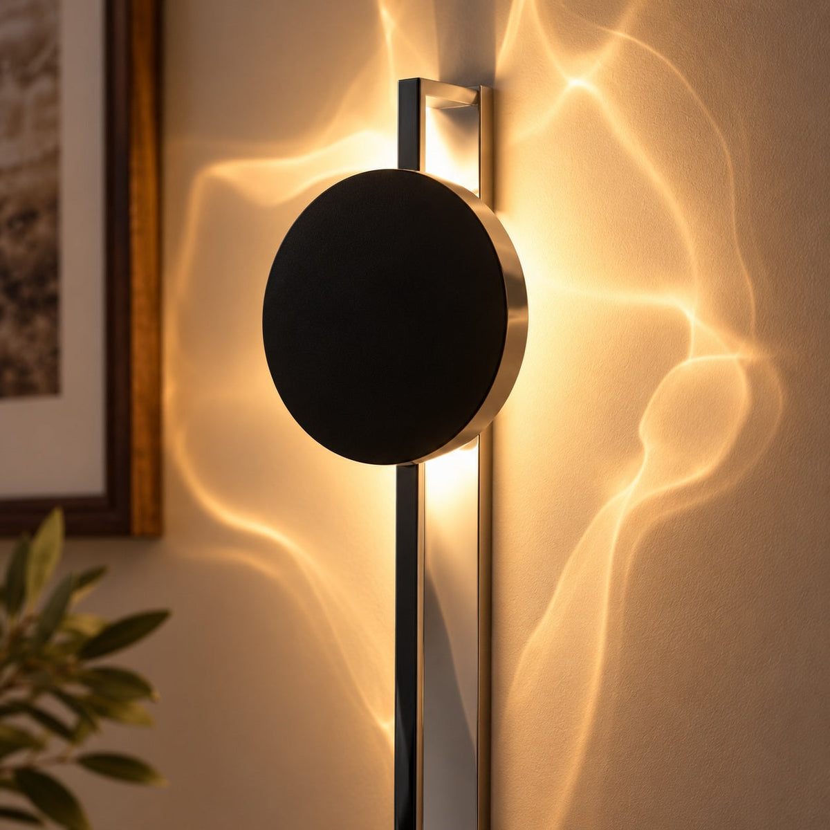 Mirrored Chrome Wall Sconce Adjustable LED Reflection
