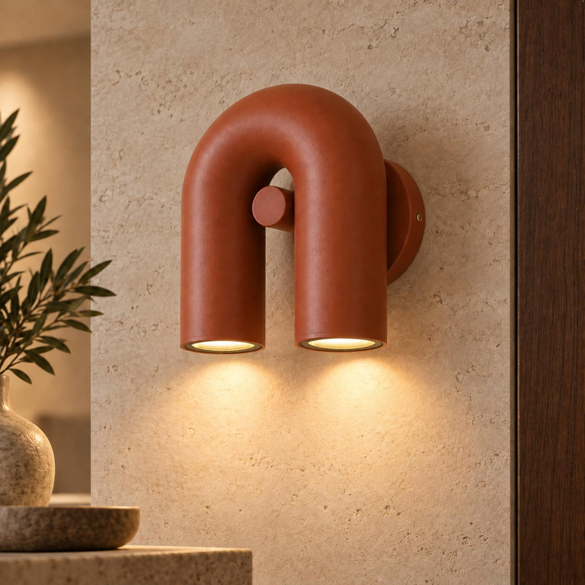 Curved U-Shape LED Wall Sconce