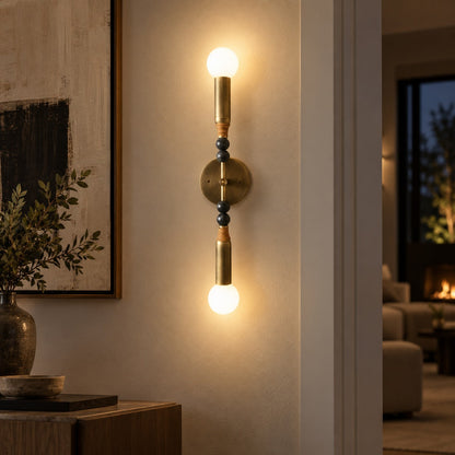 Persepolis Marble Wall Sconce Antique Brass LED Adjustable