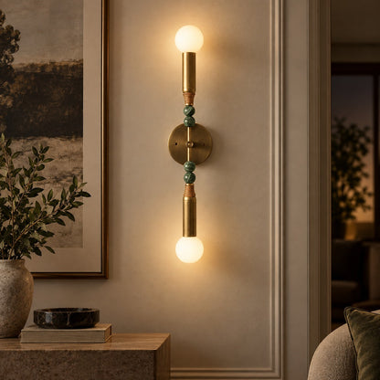 Persepolis Marble Wall Sconce Antique Brass LED Adjustable