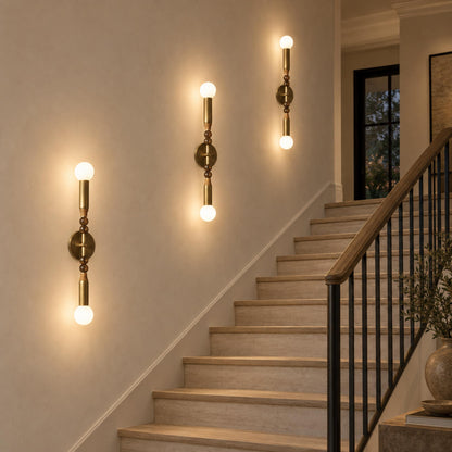 Persepolis Marble Wall Sconce Antique Brass LED Adjustable
