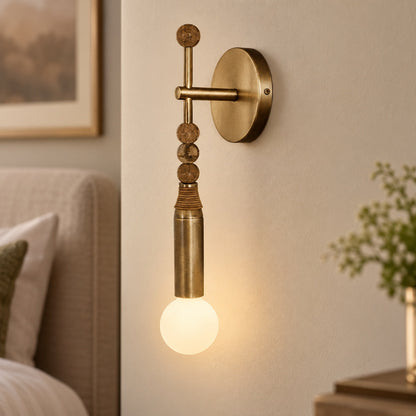 Persepolis Marble Wall Sconce Antique Brass LED Adjustable