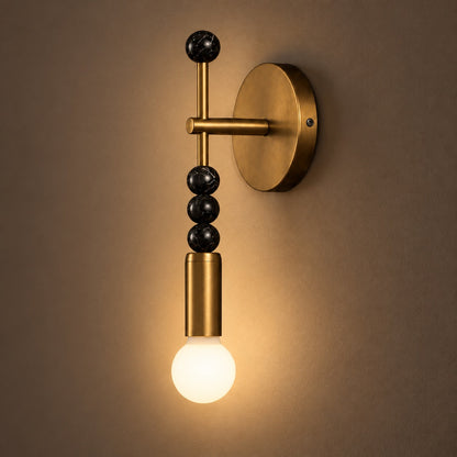 Persepolis Marble Wall Sconce Antique Brass LED Adjustable