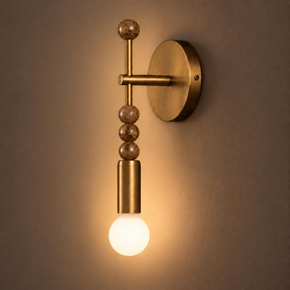 Persepolis Marble Wall Sconce Antique Brass LED Adjustable