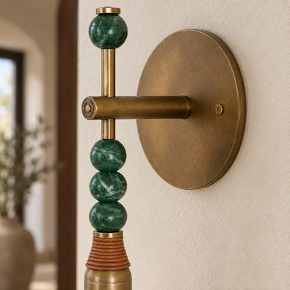 Persepolis Marble Wall Sconce Antique Brass LED Adjustable