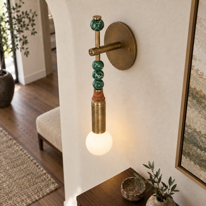 Persepolis Marble Wall Sconce Antique Brass LED Adjustable