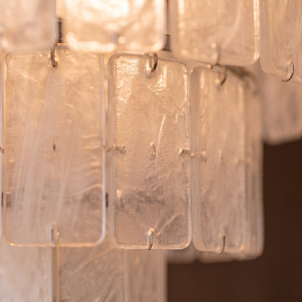 Coastal Shell Pendant Chandelier Tiered Metal Frame