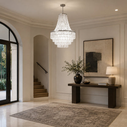 Coastal Tiered Chandelier Light Adjustable Metal Frame