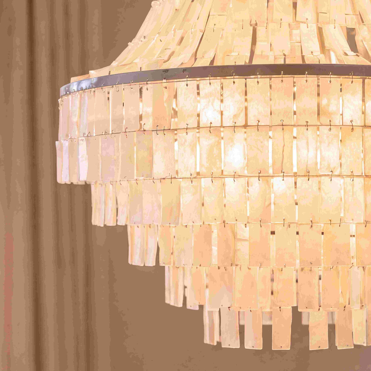 Coastal Tiered Chandelier Light Adjustable Metal Frame