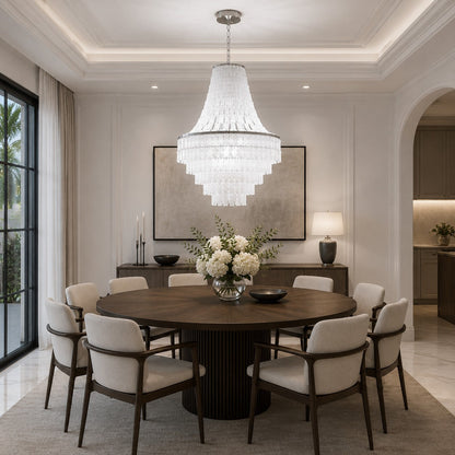 Coastal Tiered Chandelier Light Adjustable Metal Frame