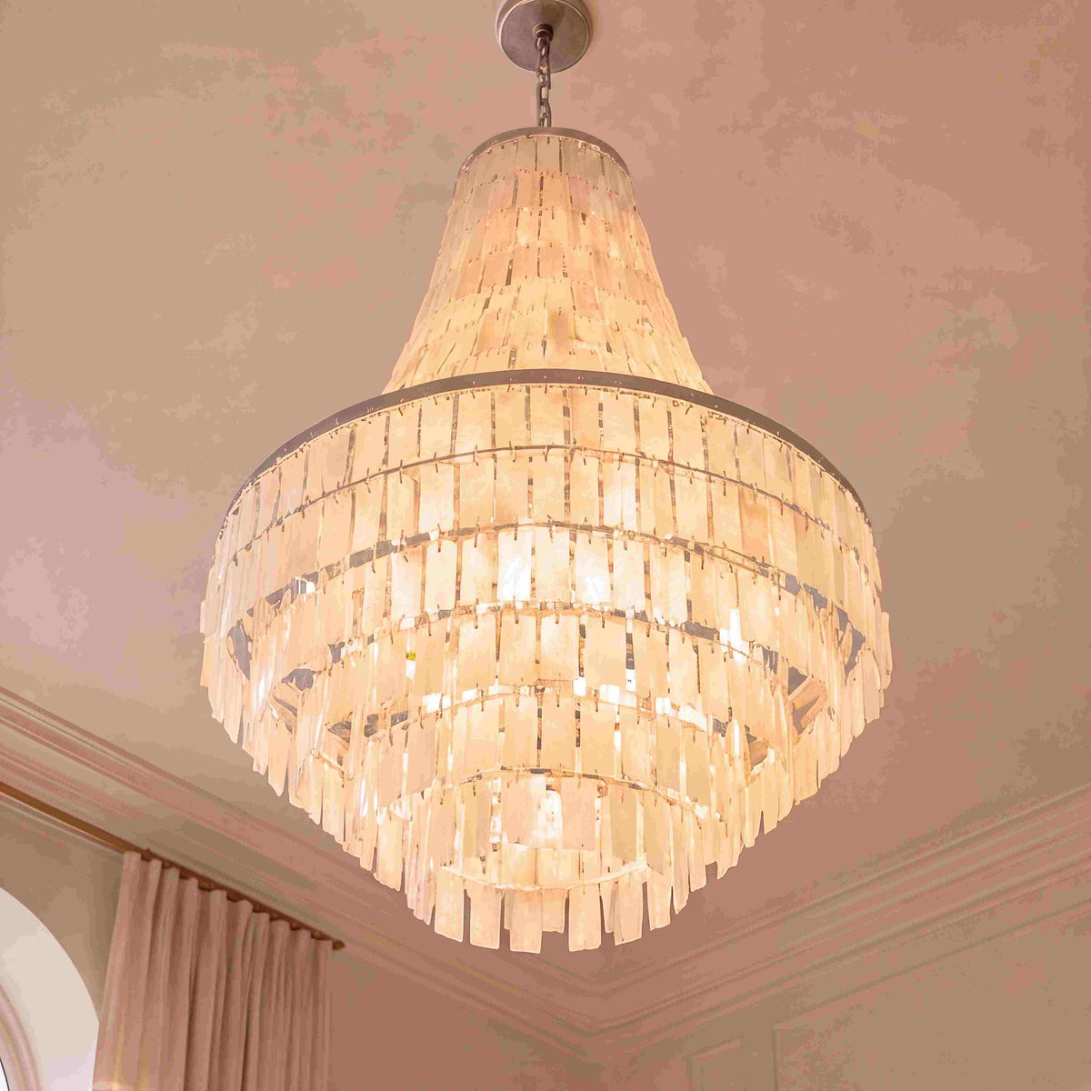 Coastal Tiered Chandelier Light Adjustable Metal Frame
