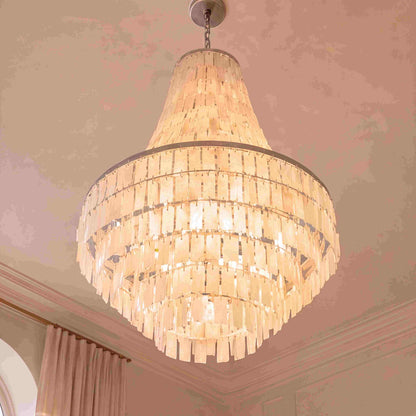 Coastal Tiered Chandelier Light Adjustable Metal Frame