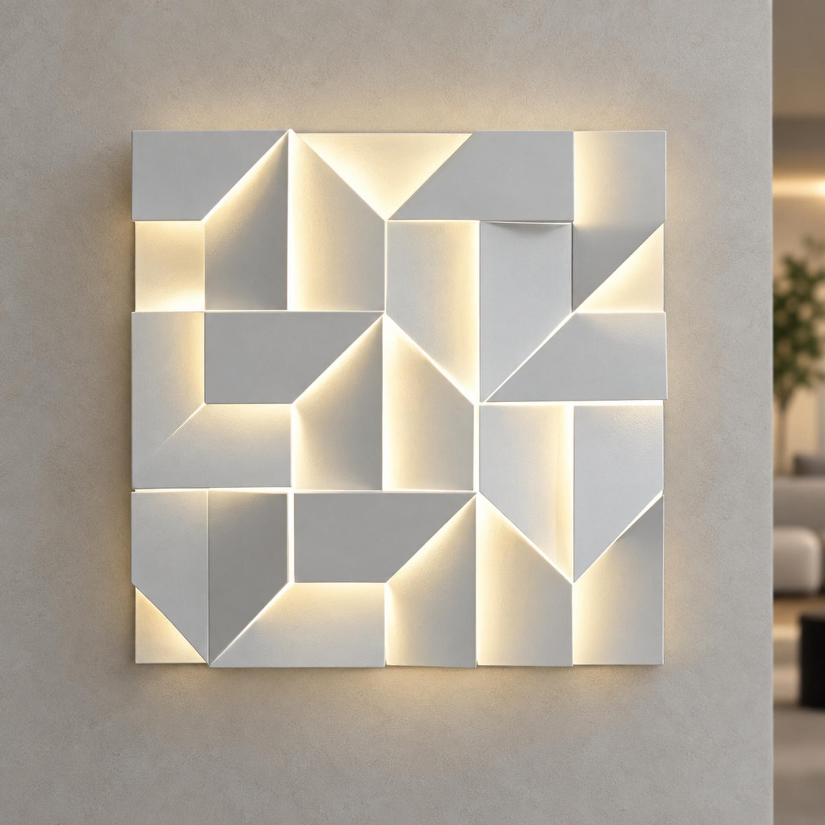 Folded Aluminium Wall Sconce Geometric LED Adjustable