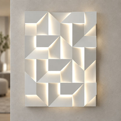 Folded Aluminium Wall Sconce Geometric LED Adjustable