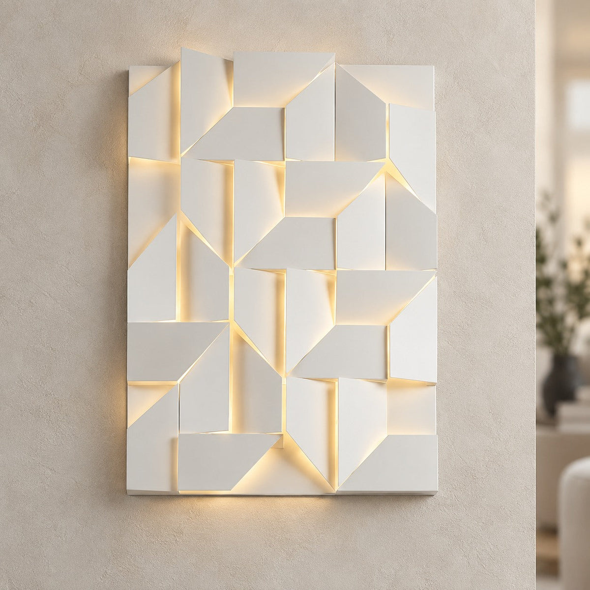 Folded Aluminium Wall Sconce Geometric LED Adjustable