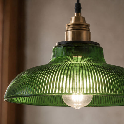 Nordic Vintage Coloured Glass Pendant Light Kitchen Dining Bar E27