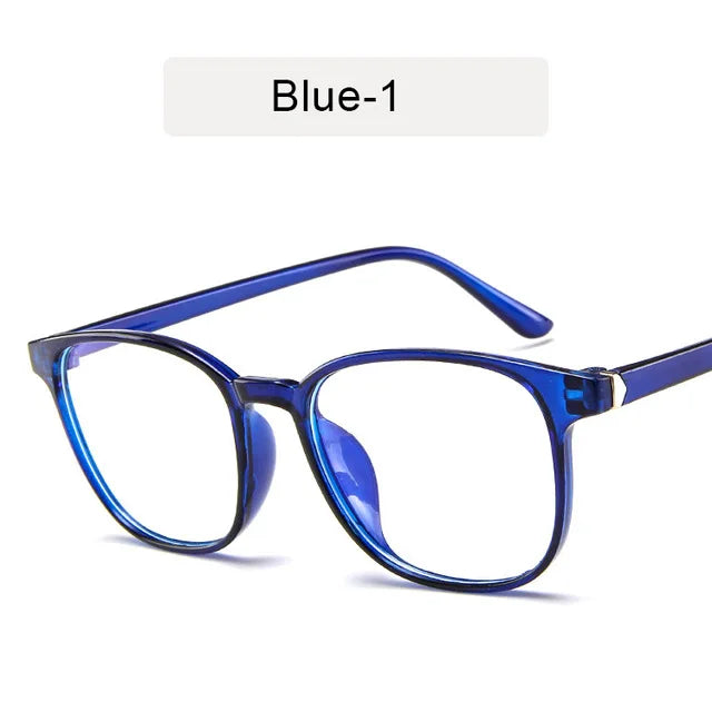 Retro Mens Glasses Frame Fashion Computer Eyeglasses Women Anti-blue Light Transparent Clear Pink