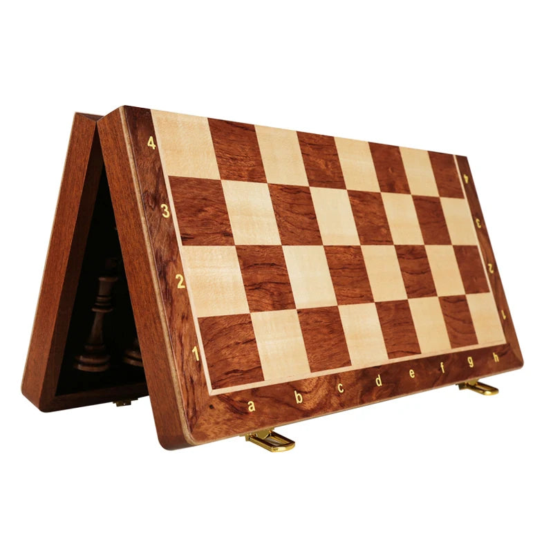 Chess Set Grade Wooden Folding Big Traditional Classic Handwork Solid Wood Pieces