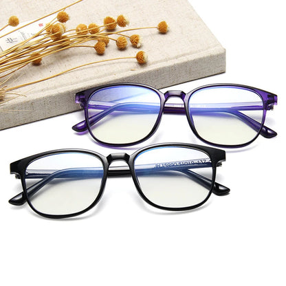 Retro Mens Glasses Frame Fashion Computer Eyeglasses Women Anti-blue Light Transparent Clear Pink