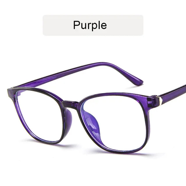 Retro Mens Glasses Frame Fashion Computer Eyeglasses Women Anti-blue Light Transparent Clear Pink