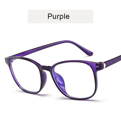 Retro Mens Glasses Frame Fashion Computer Eyeglasses Women Anti-blue Light Transparent Clear Pink