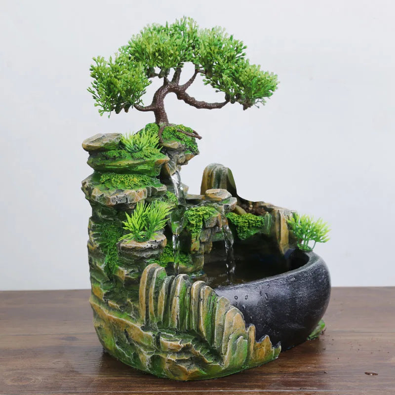 LED Feng Shui Waterfall Fountain
