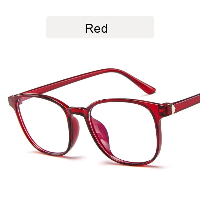Retro Mens Glasses Frame Fashion Computer Eyeglasses Women Anti-blue Light Transparent Clear Pink