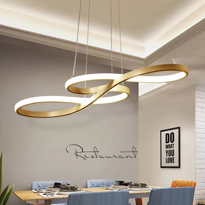 Modern Kitchen Island Pendant Light LED Linear Bar Dining Remote Dimmable Adjustable Hanging Lamp