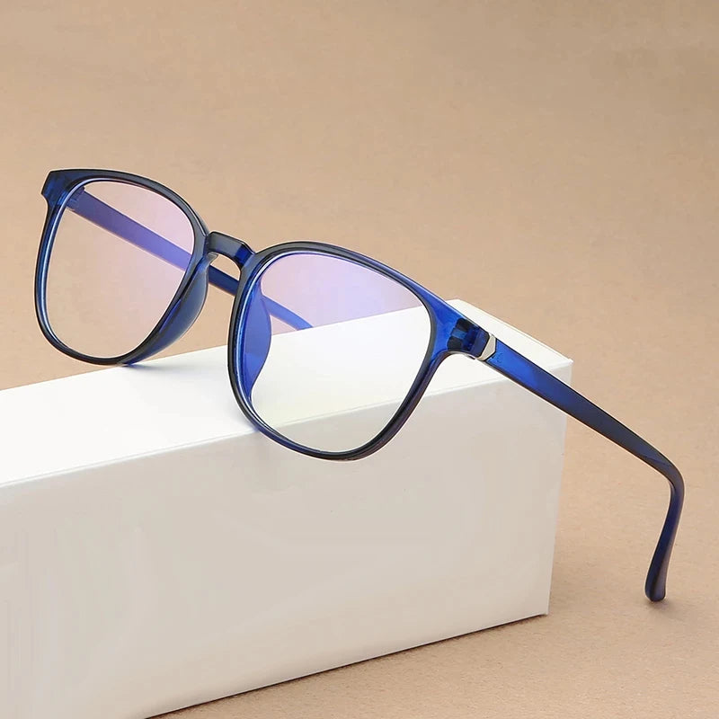 Retro Mens Glasses Frame Fashion Computer Eyeglasses Women Anti-blue Light Transparent Clear Pink