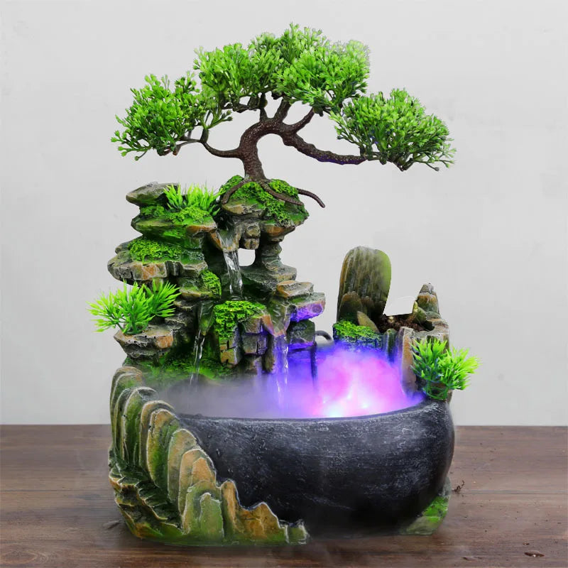 LED Feng Shui Waterfall Fountain