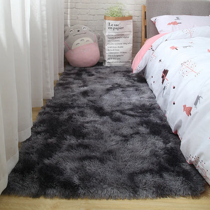 Pink Fluffy Kids Bedroom Rug Soft Girls Floor Mat