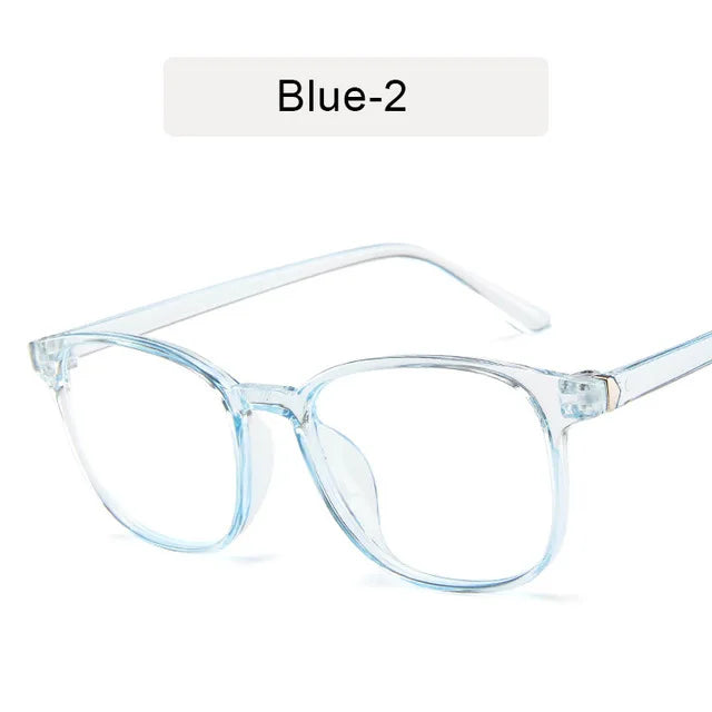 Retro Mens Glasses Frame Fashion Computer Eyeglasses Women Anti-blue Light Transparent Clear Pink
