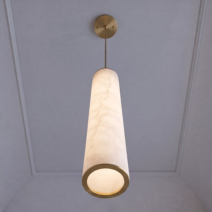Alabaster Chandelier Adjustable Staircase Foyer LED