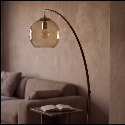 Arc Floor Lamp Metal Shade Adjustable LED Living Room