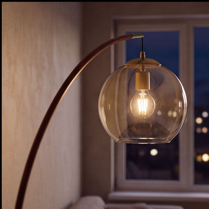 Arc Floor Lamp Metal Shade Adjustable LED Living Room