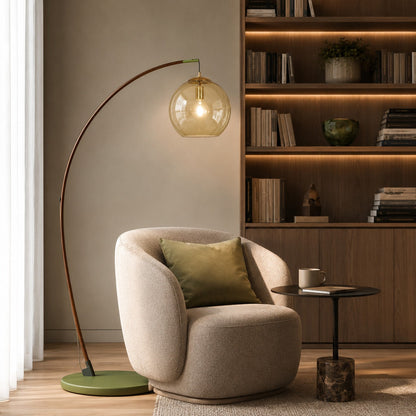 Arc Floor Lamp Metal Shade Adjustable LED Living Room