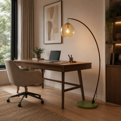 Arc Floor Lamp Metal Shade Adjustable LED Living Room