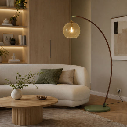 Arc Floor Lamp Metal Shade Adjustable LED Living Room