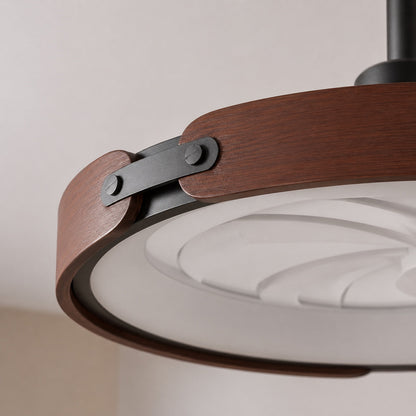 Wood & Acrylic Bladeless Ceiling Fan with 58W Tri-Colour LED App Control 52 cm