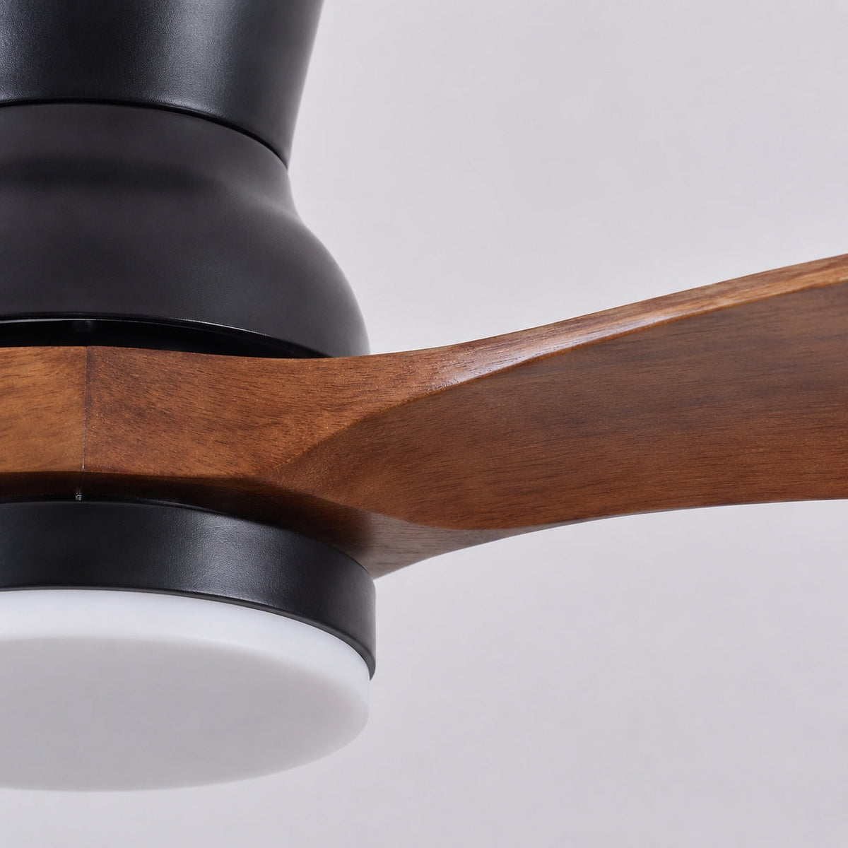 Walnut Wood Blade DC Ceiling Fan with or without Dimmable LED Light 142 cm