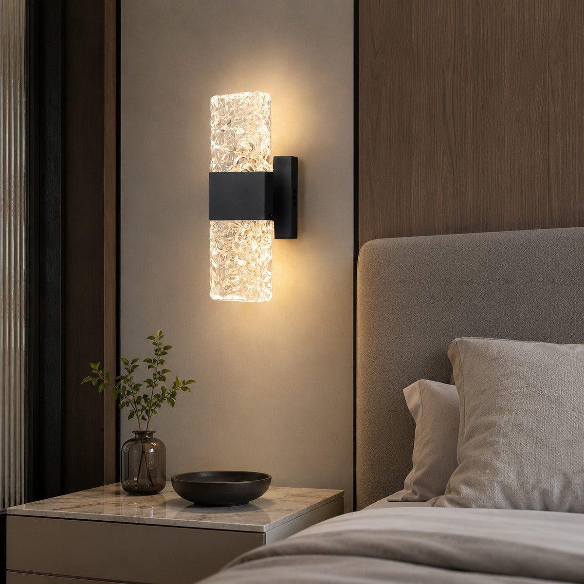 Crystal Wall Sconce Electroplated LED Wall Light Glam