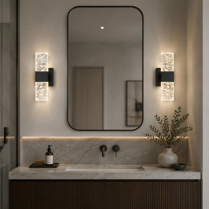 Crystal Wall Sconce Electroplated LED Wall Light Glam