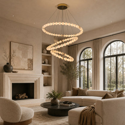 Marble Designer Chandelier Hanging LED Light Fixture