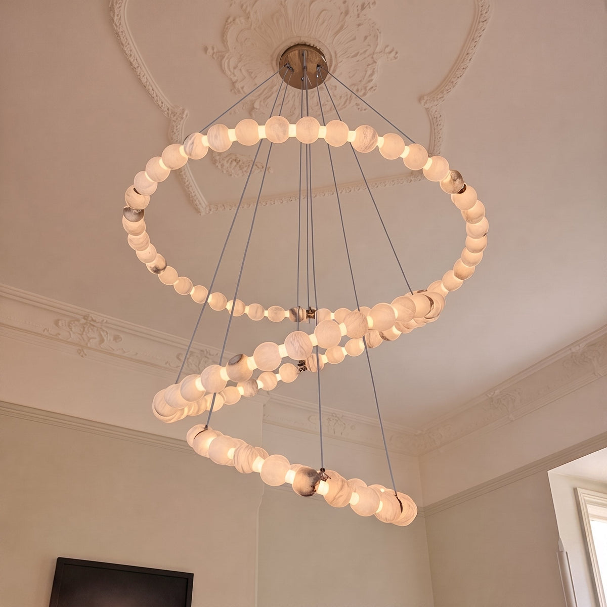 Marble Designer Chandelier Hanging LED Light Fixture