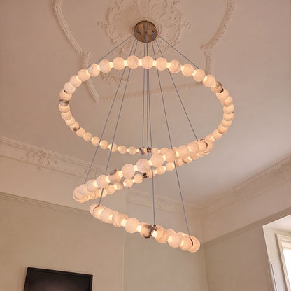 Marble Designer Chandelier Hanging LED Light Fixture