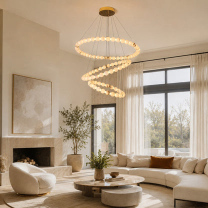 Marble Designer Chandelier Hanging LED Light Fixture