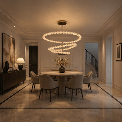 Marble Designer Chandelier Hanging LED Light Fixture